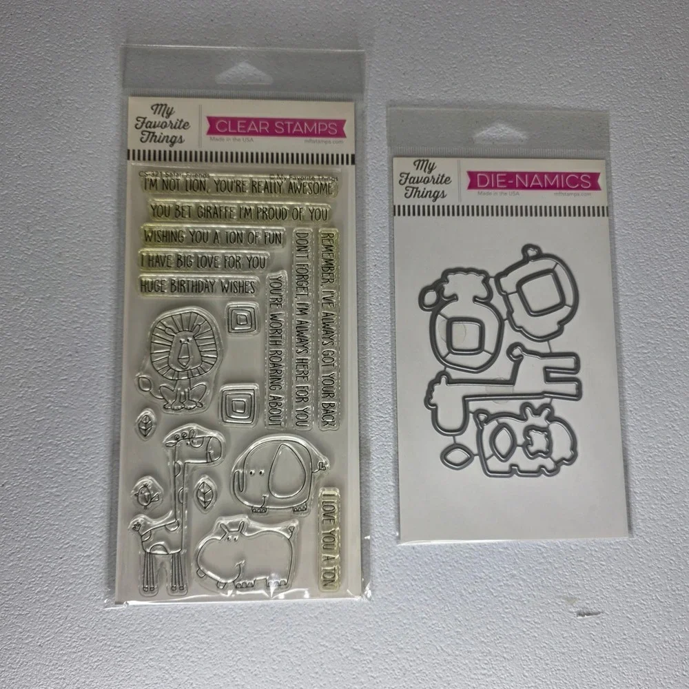 NEW My Favorite Things Safari Friends Stamp Die Set CS-321 MFT-1365 Animals